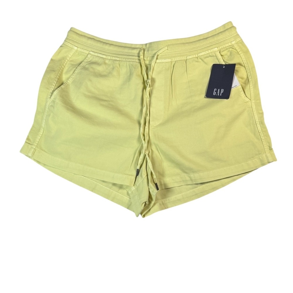Gap Womens Yellow Drawstring Utility Shorts Size‎ L Cotton Lyocell NWT